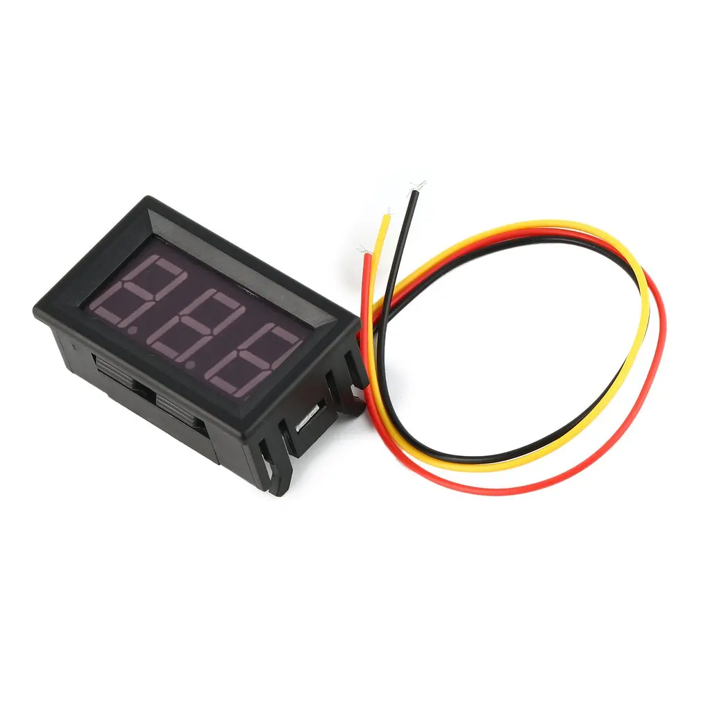 0-100 в 0.56in 3 провода светодиодный цифровая панель дисплея 4 цвета вольтметр измеритель напряжения Вольт тестер для аккумулятора автомобиля