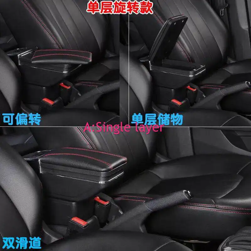 Car Armrest For Hyundai Accent RB Solaris 2011- Centre Console Storage Box Arm Rest Rotatable 2012 2013