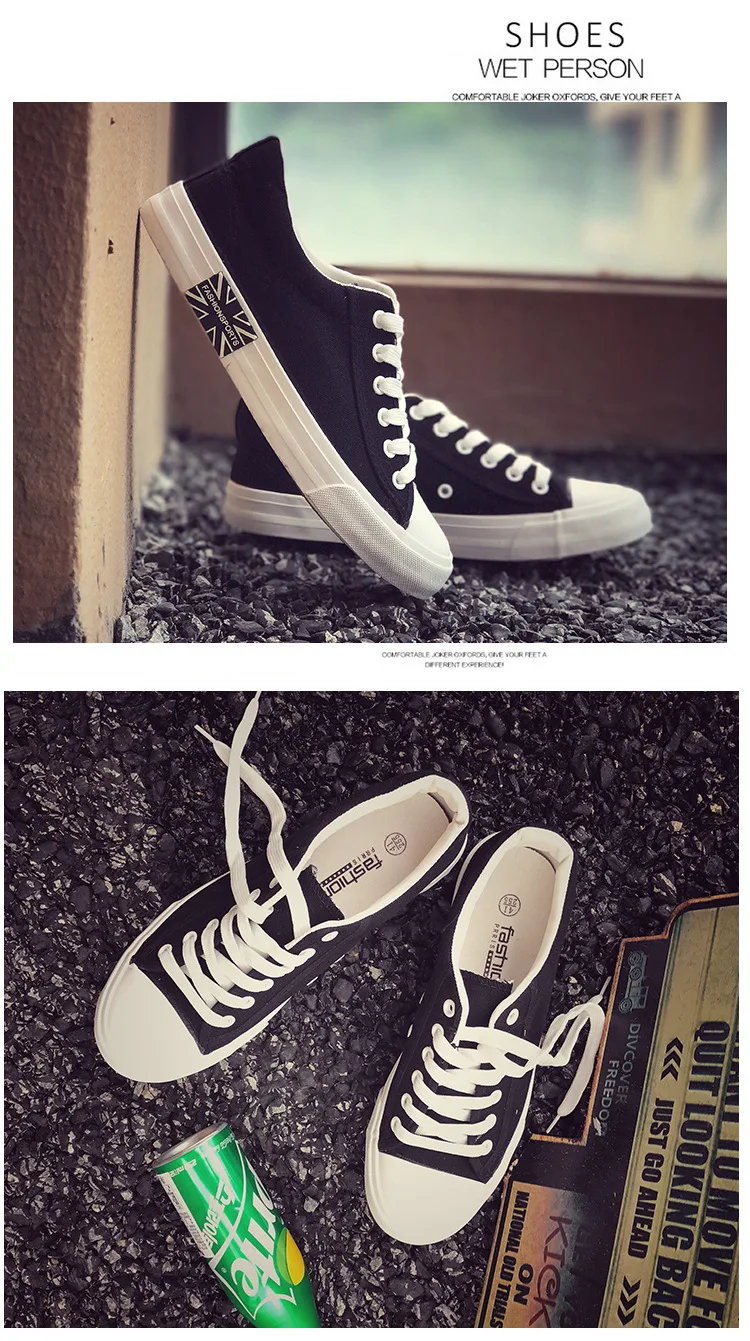 BINHIIRO/Мужская Вулканизированная обувь; парусиновая Обувь На Шнуровке; модные однотонные Нескользящие резиновые кроссовки на плоской