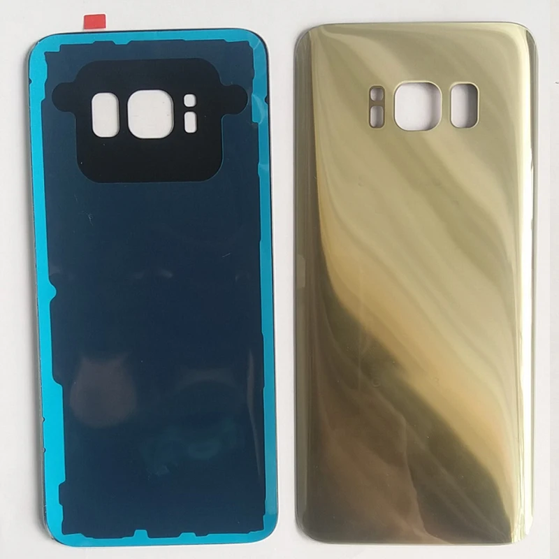 Для SAMSUNG Galaxy S8 S8 Plus G950 G950F G950 G955F Задняя стеклянная крышка батарейного отсека задняя дверь Корпус чехол клейкое стекло для камеры