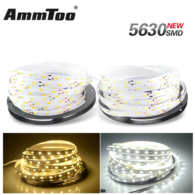 Супер яркий Светодиодные ленты 5630 SMD DC12V 5 M 300 светодиодный s гибкий светодиодный лента 5730 бар свет не водонепроницаемый домашние украшения