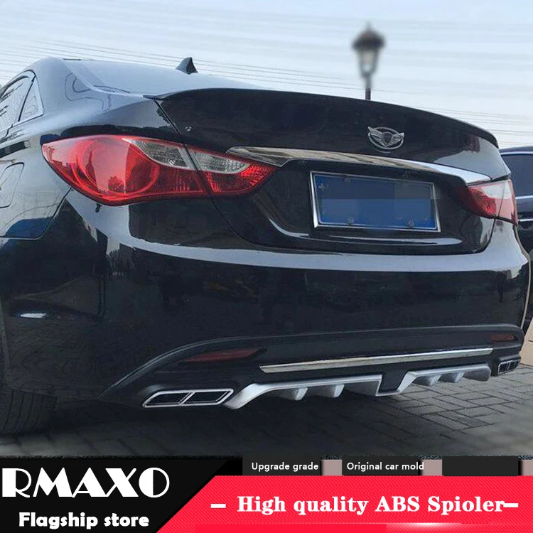

For Hyundai Sonata ABS Rear Bumper Diffuser Protector For 2011-2014 Sonata Body kit bumper rear Front shovel lip rear spoiler