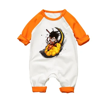 

2017 Autumn Baby Boy Girl Romper High Quality Cotton jumpsuits Dragon Ball Son Goku Toddler Pajamas Long Sleeve Infant Clothes