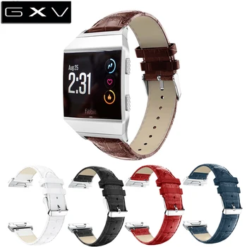 

GXV Crocodile Genuine Leather Replacement Watch Bands Wristband Bracelet Strap for Fitbit Ionic Smart Watch