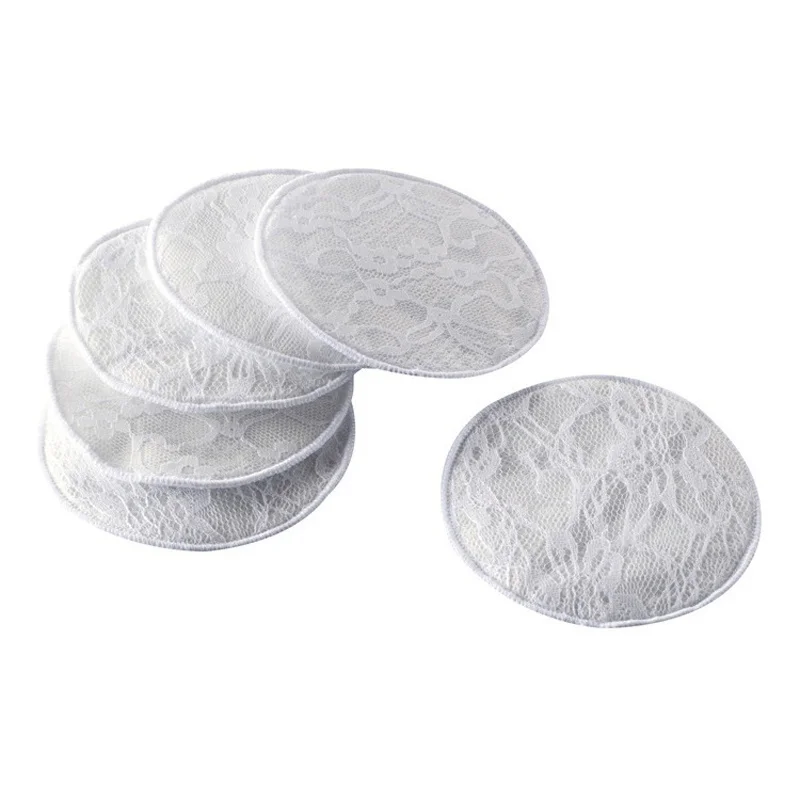 6 Pcs Feeding Breast Pads Cotton Washable Reusable Soft Absorbent Leak