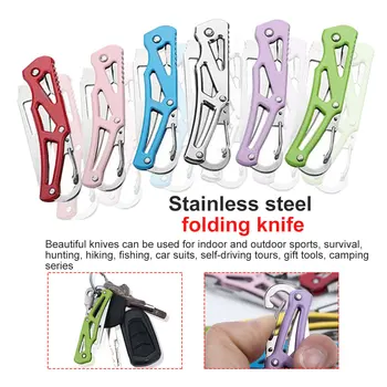 

Handle Survival Knife Foldable Pocket Knife Mini Portable Folding Knife Fruit Cutter Practical Camping Outdoor Tool