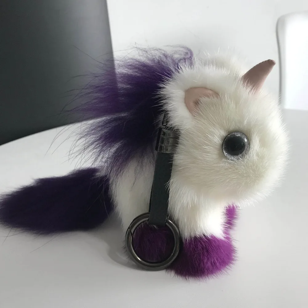 Magicfur So Cute Unicorn кукольный брелок из натурального меха норки с животными сумочка