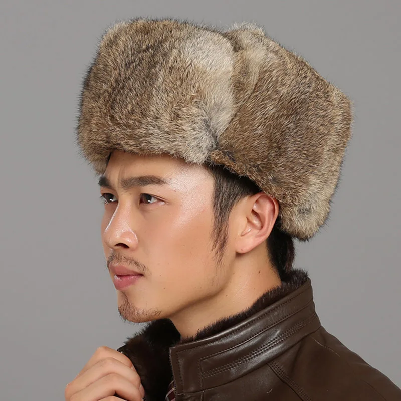 New Russian Trapper Hat For Men Genuine 
