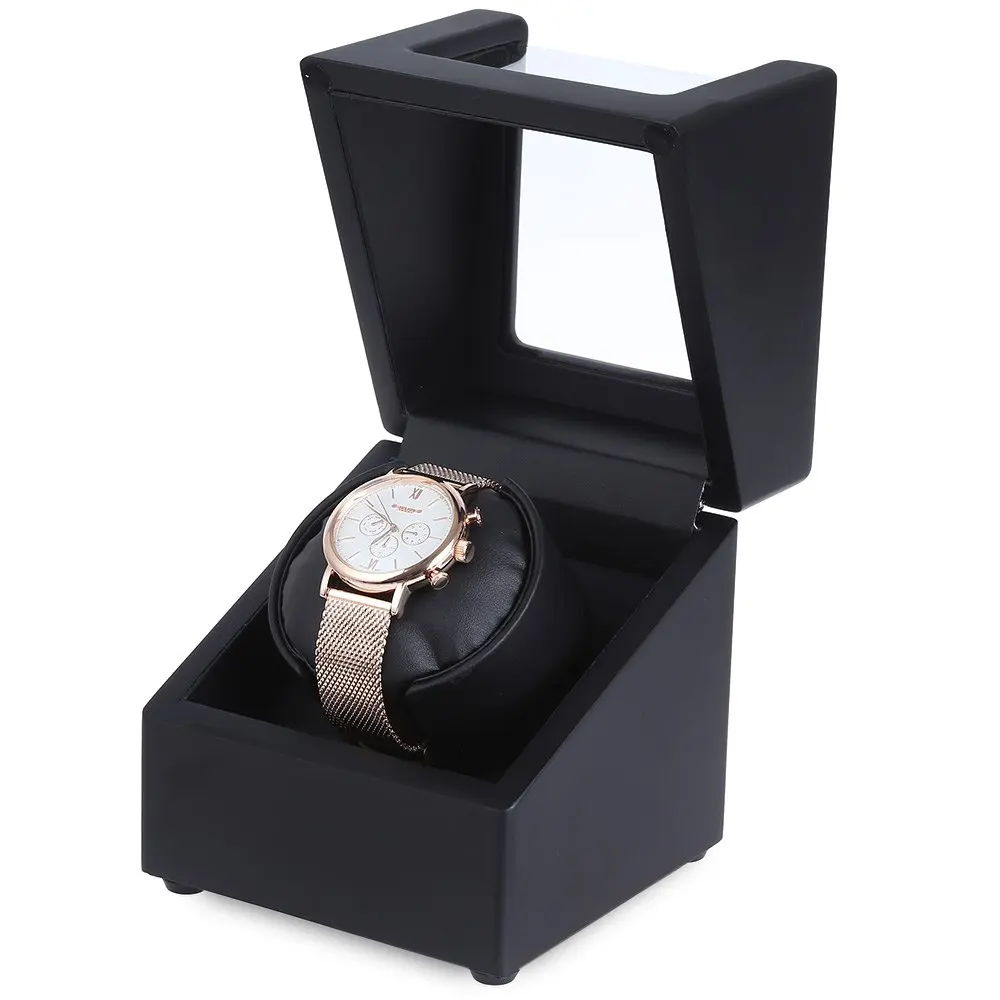 

6 Colors New Luxury Rotary Automatic Rotating Wooden Watch Winder Display Box High Gloss Piano Paint Watch Winder Wristwatch Box