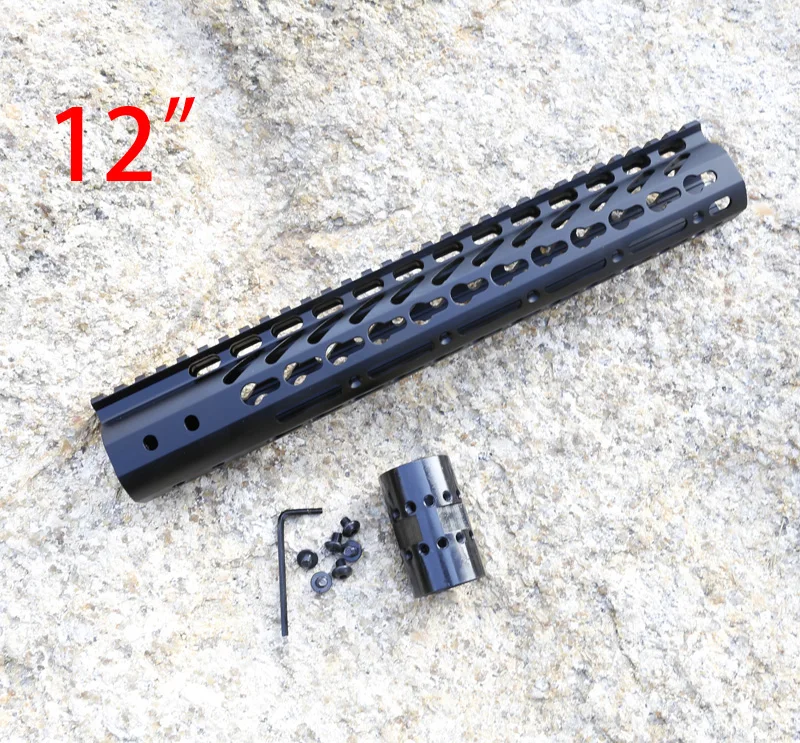 Hot Black NSR Handguards 12'' Length Free Float Rail Mounting Key Mod