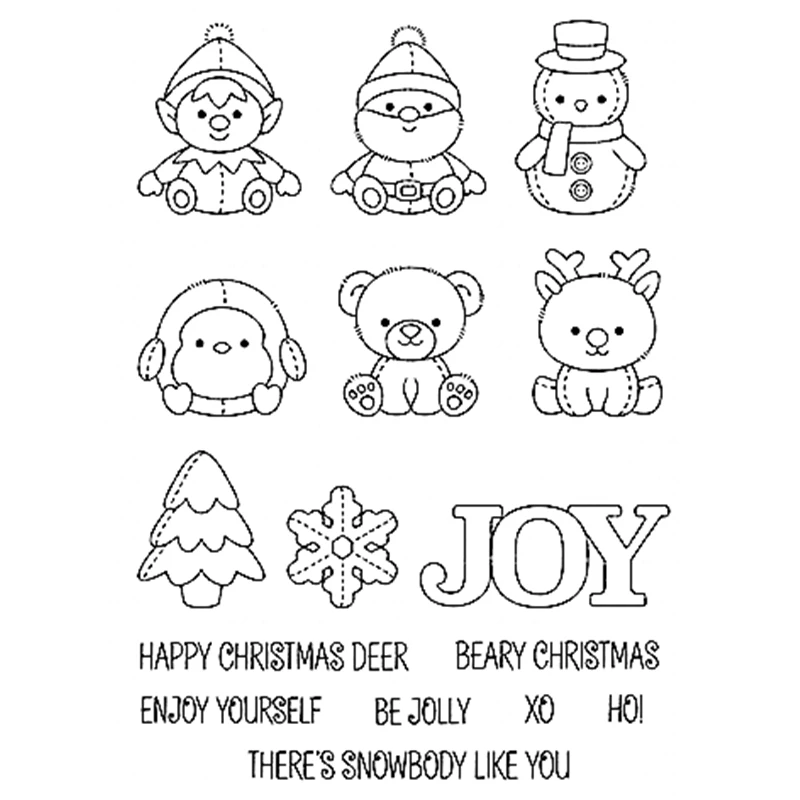 

Naifumodo Promotion Die Cutting Christmas Reindeer Metal with Clear Stamp Decorative Embossing Scrapbooking Craft Card Stencil