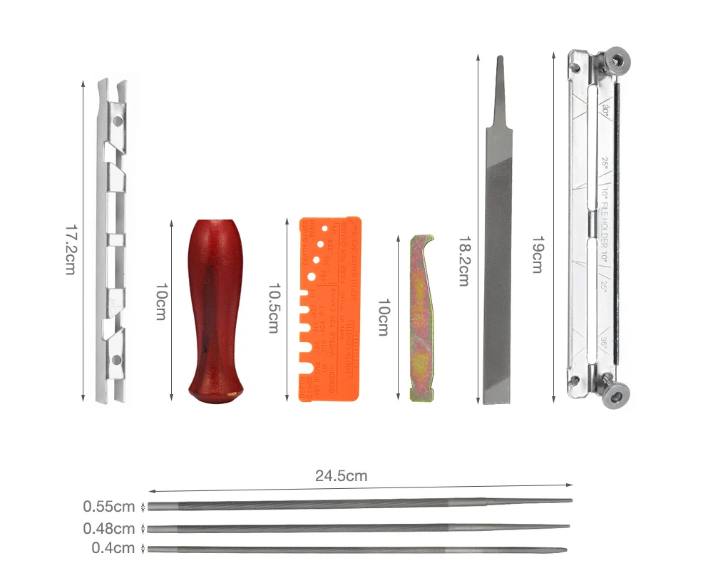 10 шт./компл. цепная пила набор для заточки набор инструментов направляющий бар файл точильные Инструменты Прочный для заточки вашей бензопилы