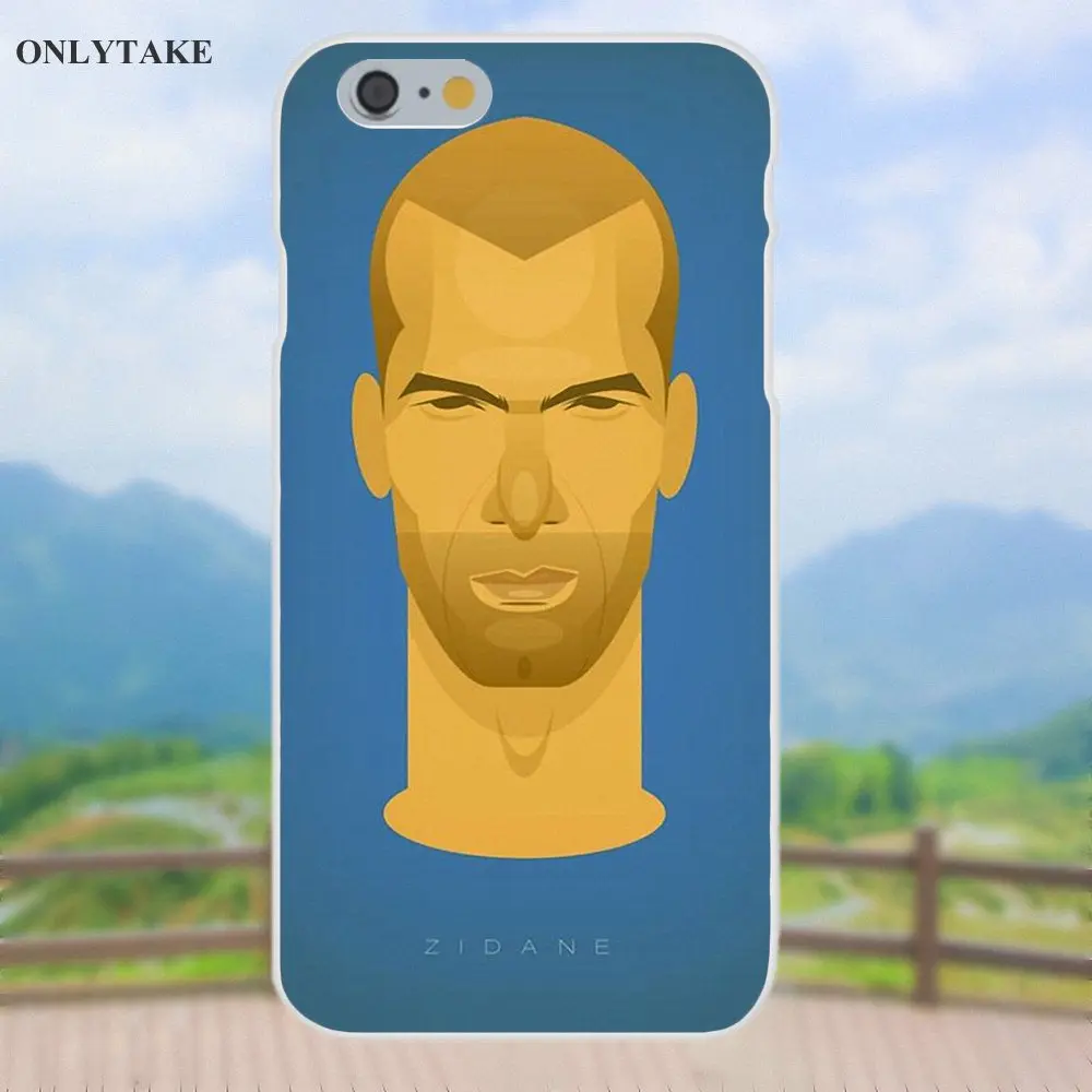 Vvcqod Мягкий ТПУ Coque Zidane футбол для Apple iPhone 4 4s 5 5C SE 6 S 7 8 Plus X Galaxy большое ядро II Prime