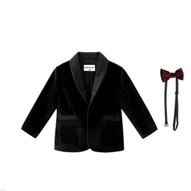 Classic Velvet Baby Boys Suits For Weddings Costume Infant Garcon Mariage Boys Blazer Coat Cool