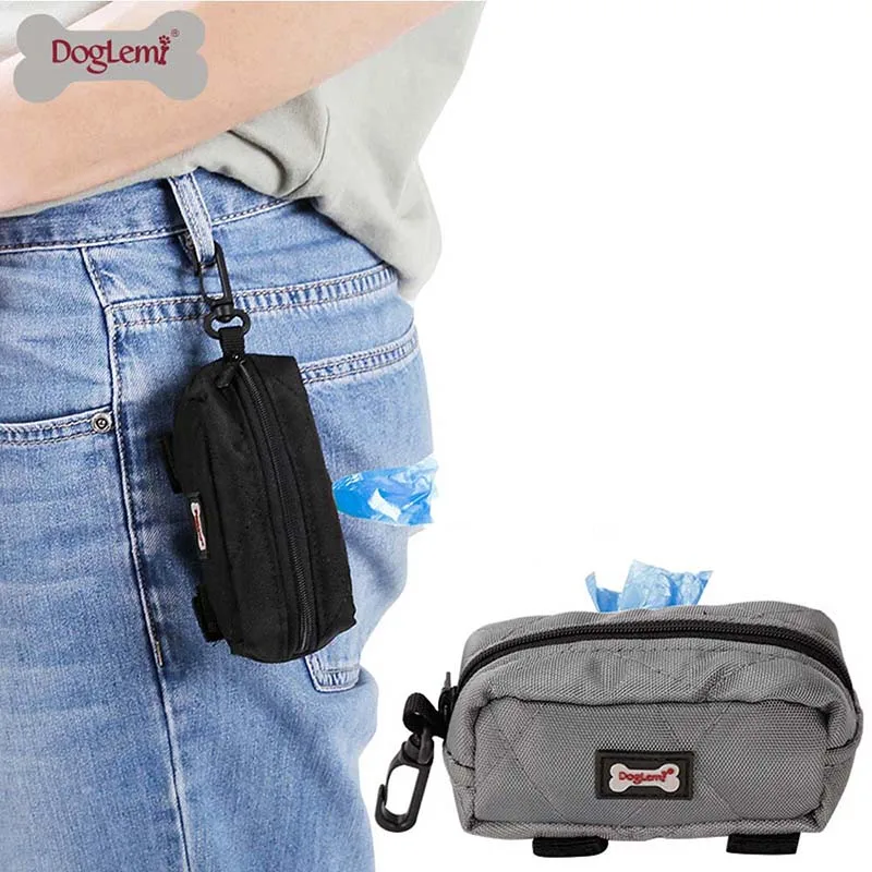 

Eco-friendly Picking up Dog Poop Bags Outdoor Portable Walking the Dog Pet Pockets with Plastic hook Large Capacity Key Case
