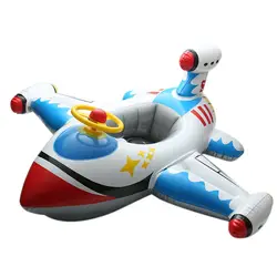 Детское кольцо для плавания детский большой самолет для плавания с сиденьем на рулевом колесе Толстая мягкая лодка надувной самолет для