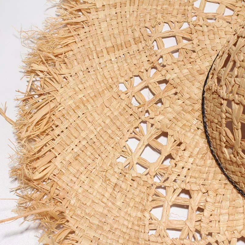 Women Large Brim Hollow Lafite Female Straw Hat Summer Ladies Sunshade Beach Cap Fashion Casual Floppy Sun Hats Sombrero CP0193 (9)