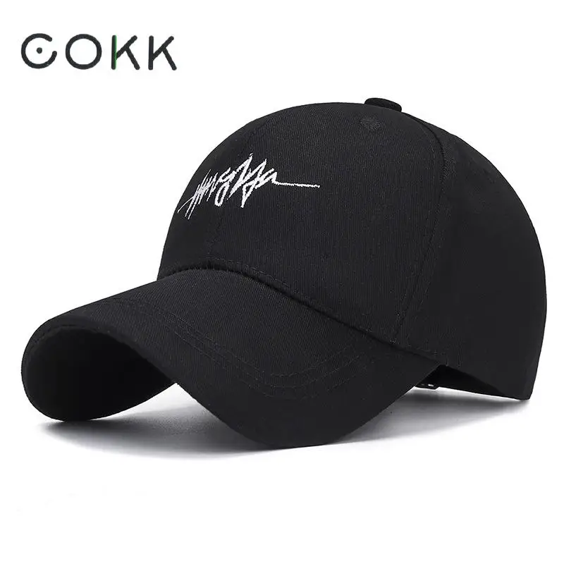 

COKK Women's Cap Men Solid Unisex Black Women Men's Baseball Cap Men Female Black Baseball Caps Women Snapback Dad Hat Gorras