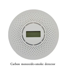1 шт. потолочный автономный детектор угарного газа и дыма, ЖК-дисплей, экран пожарной сигнализации, датчик домашней безопасности