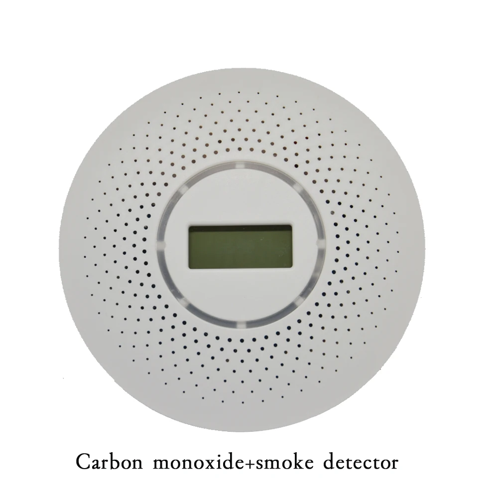 

1 PCS Ceiling Standalone Carbon Monoxide and Smoke Combine Detector LCD display screen Fire CO alarm sensor Home security posion