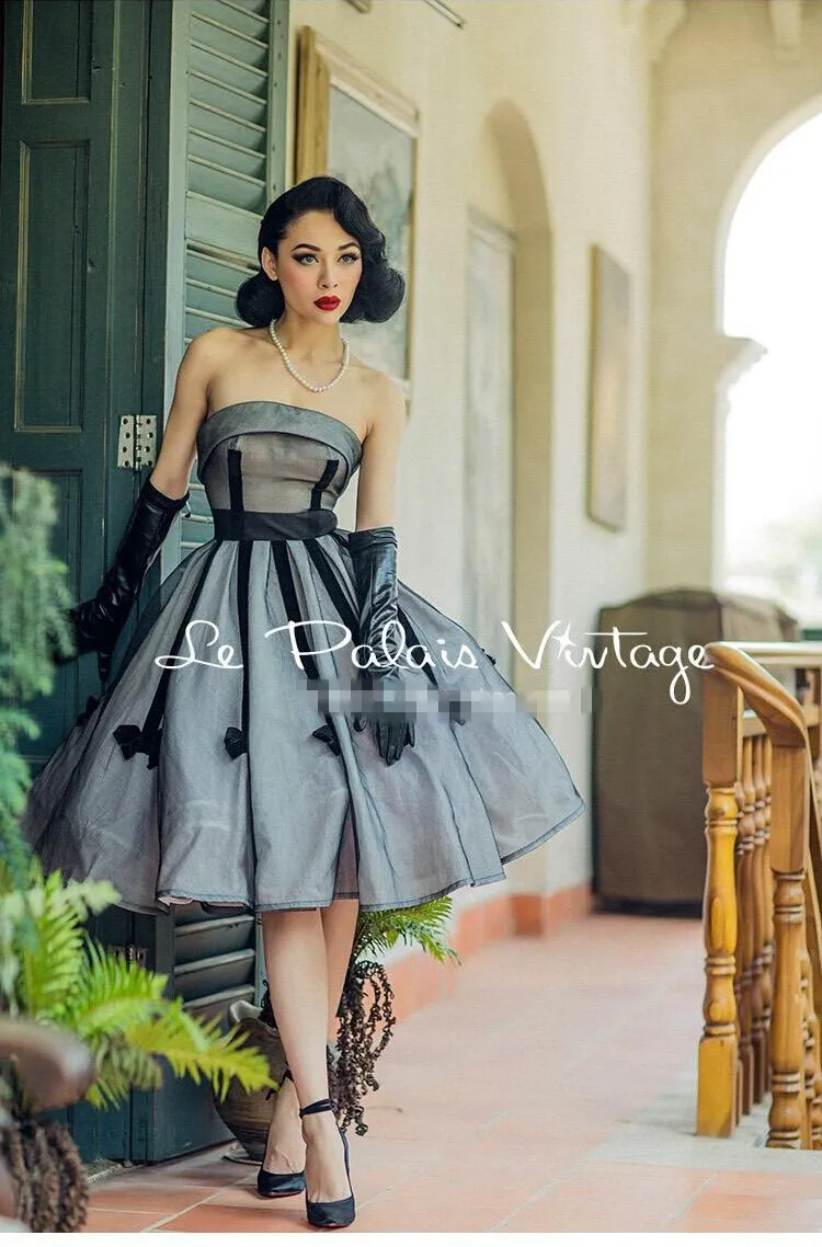 

Classic Hepburn style British style strapless sleeveless A party night club ball dating ceremony annual meeting sexy black dress
