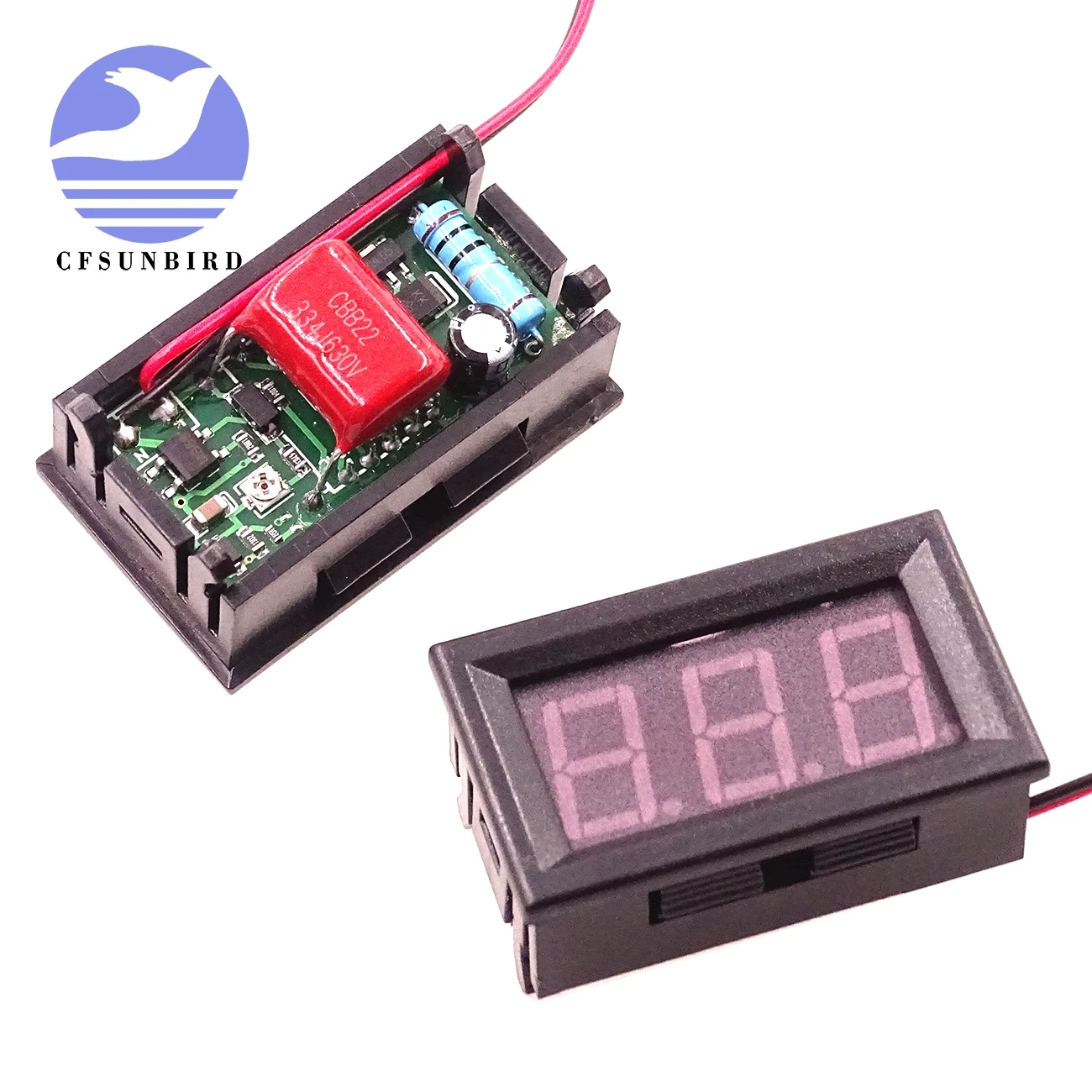 10pcs Digital Voltmeter AC 70V to 500V 0.56 inch LED Panel 2 Wire Volt Meter Voltage tester Red/Green/Blue Monitor | Электронные