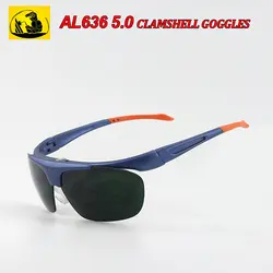 AL636 5,0 сварочные очки высокого качества откидная крышка двухслойные защитные очки сварка полировка Газовая резка защитные очки