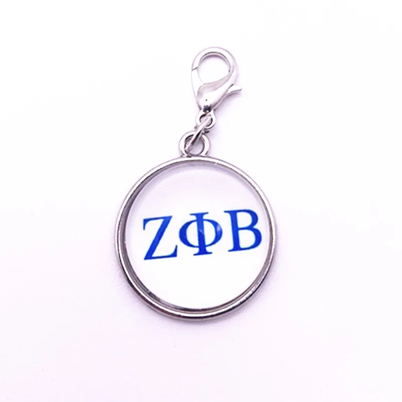 Стиль Лидер продаж zeta Phi Beta Sorority Charms медальон «сделай сам» браслет и ожерелье и брелок для изготовления ювелирных изделий 10 шт./партия