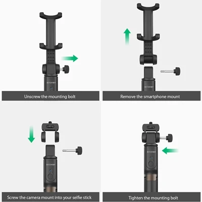 BlitzWolf Беспроводная bluetooth селфи палка штатив мини выдвижной монопод универсальный для iPhone для samsung для Iphone для Canon