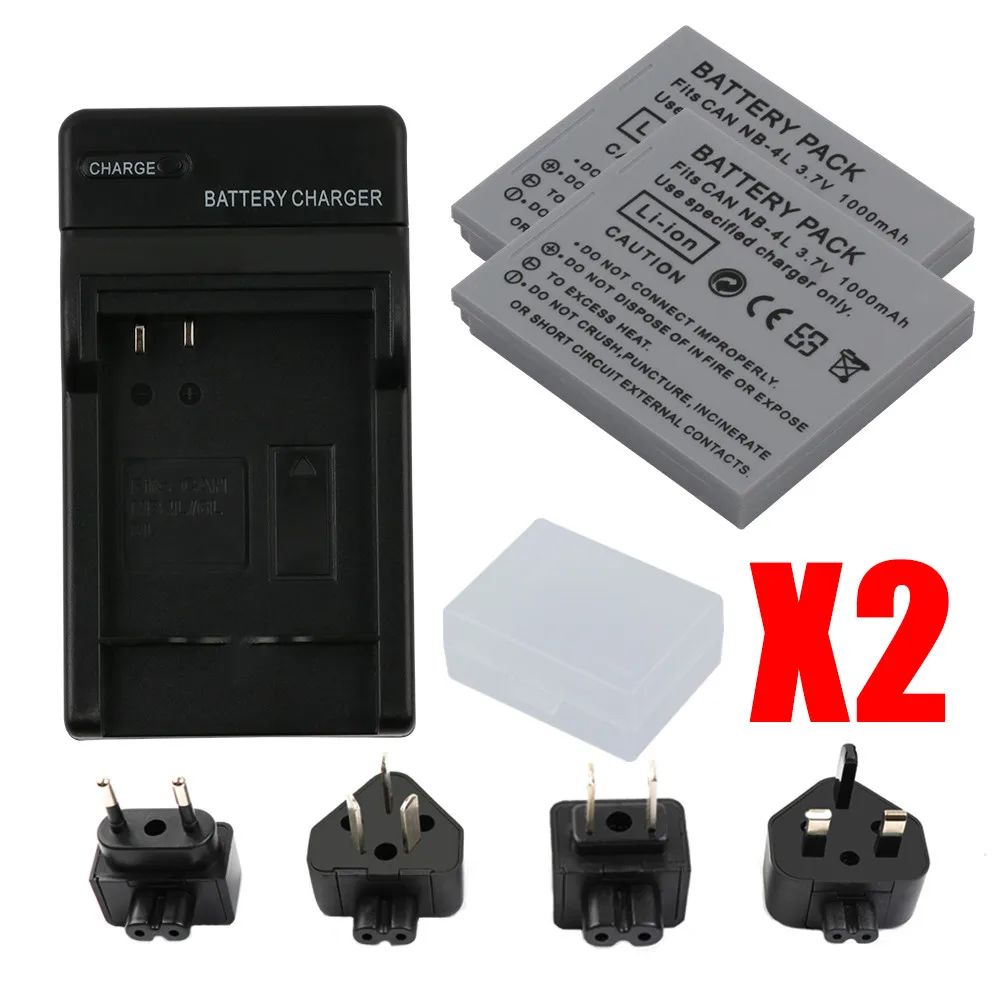 

RP 1000mAh NB-4L NB4L Battery+USB Charger for Canon IXUS 30 40 50 55 60 65 80 100 I20 110 115 120 130 IS 117 220 225 230 255 HS