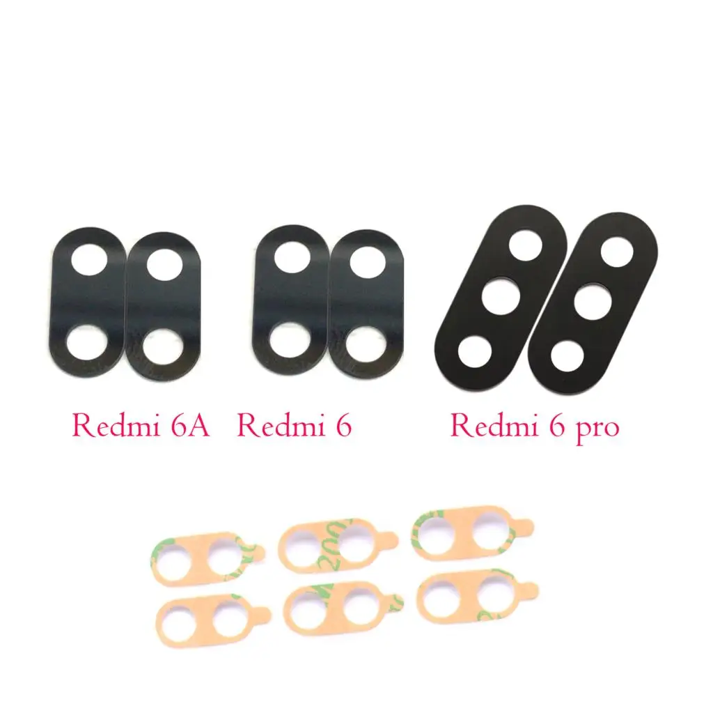 

2pcs rear back camera glass lens for Redmi 6 pro 6A