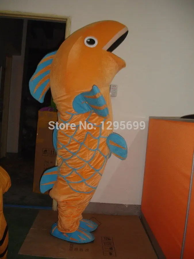 

cartoon halloween adult EVA Head Carp Fish Mascot Costume animal Adult Size HOT SALE