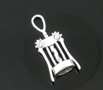 

DoreenBeads Retail Pendant,wine corkscrew opener charm,zinc metal alloy,Silver Color,27x11mm.Sold per pack of 30
