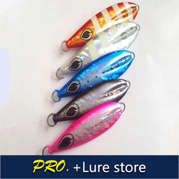 

Free shipping 5 pcs 80g 100g 130g 160g 200g sea fishing lead metal fishes lure baits sea needle lead slow jigging baits