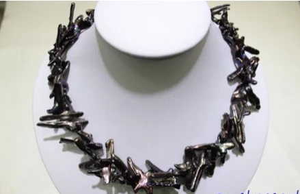 

ddh001565 Black Cross Freshwater pearl necklace