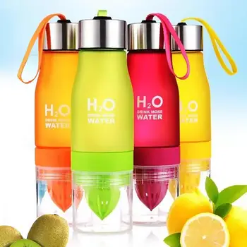 

Portable 650ml Cup Manual Tour Leak Proof Sport School Juicer H2O Drink More Water Outdoor Drinking Bottle Plastic Water Bottle