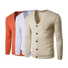 Модный мужской свитер, верхняя одежда на осень, на пуговицах, v-образный вырез, длинный рукав, вязаный свитер, кардиган, зима, осень, пальто# 20CX