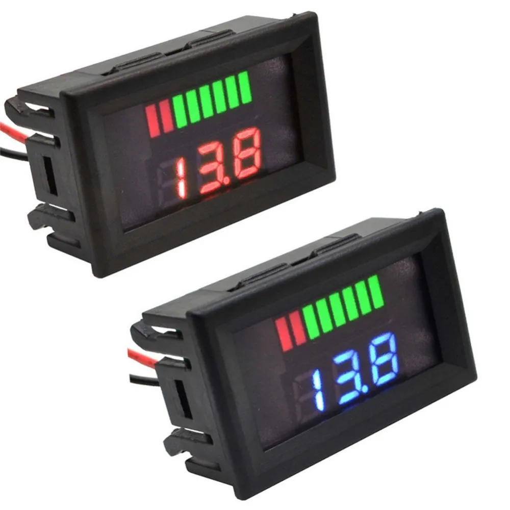 

DC 6-100V Red Blue LED Digital Display Voltmeter Mini Voltage Meter Volt Tester Panel For DC 12V Cars Motorcycles Vehicles