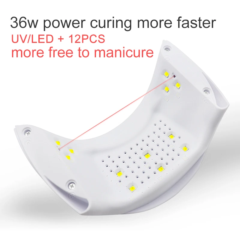 Newest 36W Led UV Lamp 12pcs LED Nail Dryer for Nail Gel Polish Manicure With Timer button Sensor Nail Art Tools USB Charging Newest 36W Led UV Lamp 12pcs LED Nail Dryer for Nail Gel Polish Manicure With Timer button Sensor Nail Art Tools USB Charging