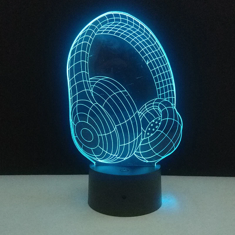 3D Headset Nightlight LED DJ Headphone Studio Music Monitor Headset