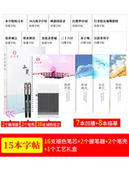 Cahier d'exercices de caractères chinois pour adulte, 15 pièces/ensemble, pour l'écriture et la calligraphie 