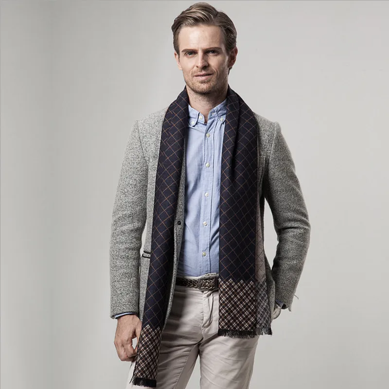 

New Winter Men Warm Scarf Male Casual Offical Muffler Shawls And Scarves Knitting Plover Case Scarves Echarpe Homme
