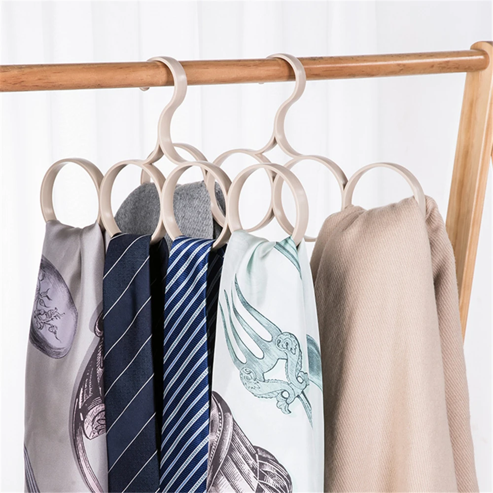 Dress Scarf Belt Ties Shawl Necktie Tights Hanger Wardrobe Organiser Storage 