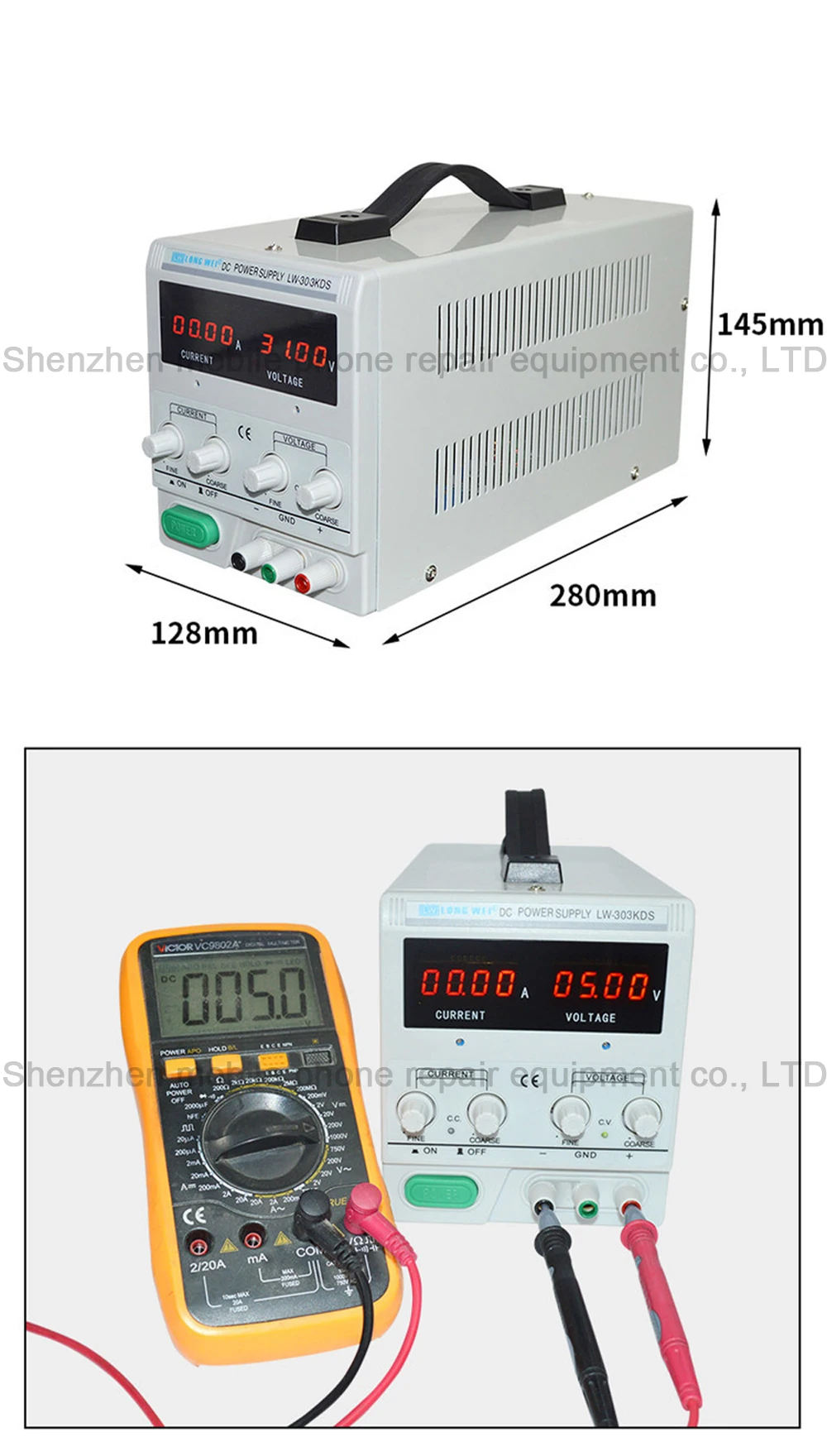 LW-303KDS 30V 3A LED 4 Digits Display Adjustable Switching Regulator DC Power Supply For Laptop Repair Rework Test