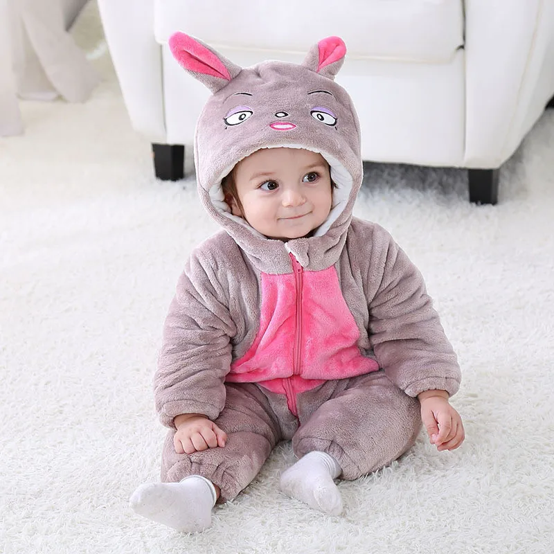 Brand New Baby Rompers Winter Thick  Baby Boy Girls Outdoor Wear Clothes Cotton Baby Romper Long Sleeve Newbore Rompers Hat 20