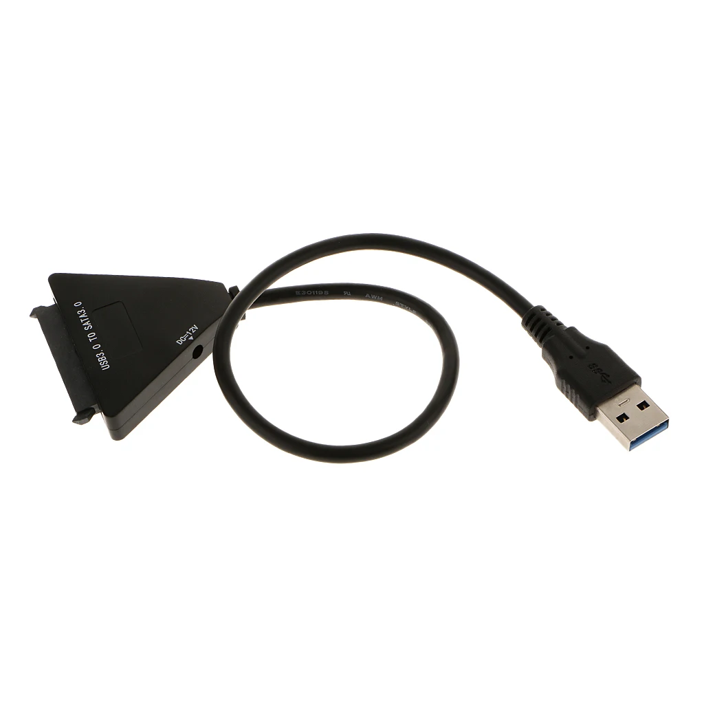 USB 3.0 to 7+15P SATA 3.0 Adapter Cable 12V DC HDD SSD Hard Disk Converter