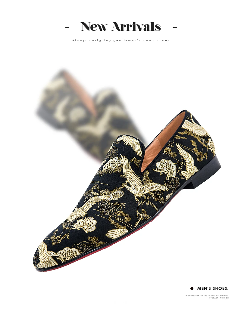 Jeder Schuh/Мужская обувь; Цвет черный, золотой; китайский стиль; жаккардовые плетеные дизайнерские Лоферы ручной работы; повседневная обувь; тапочки для курения