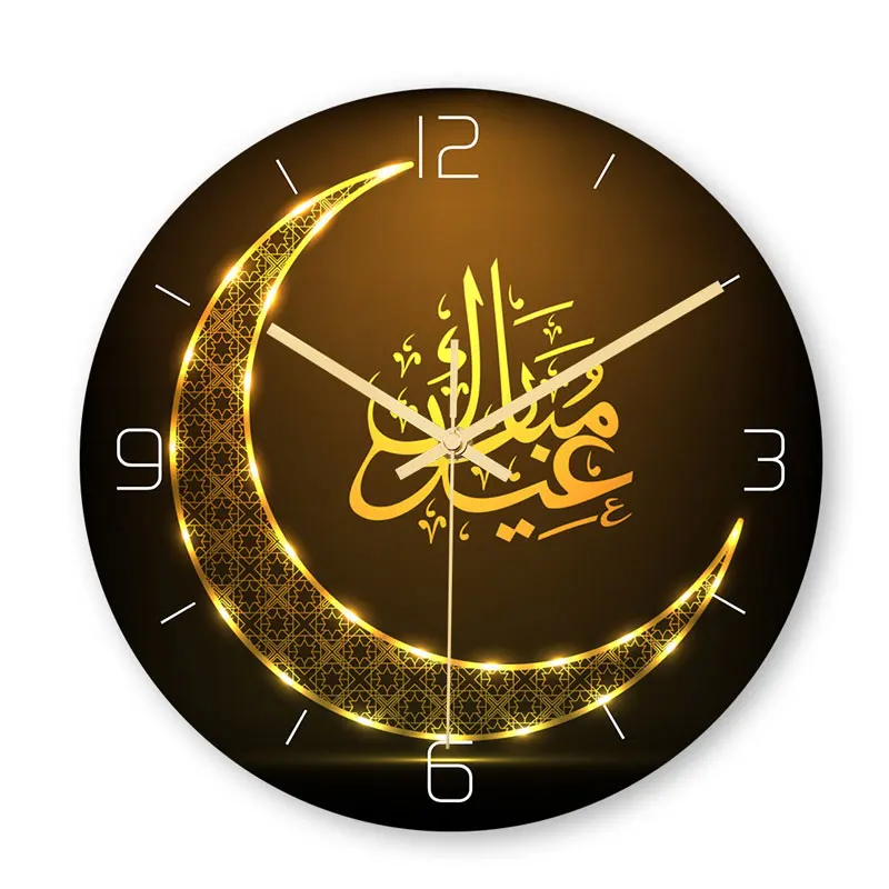 

Muslim Pattern Wall Clock Modern Design 3D Silent Wall Watch Horloge Moderne Acrylic Reloj Mural Home Decoration