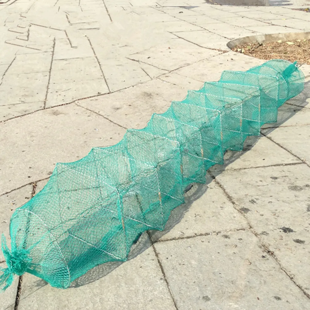 

1PC Nylon Fishing Net 1.3m 11 Intervals Fishing Foldable Portable Crayfish Catcher Live Fish Shrimp Lure Nylon Nets