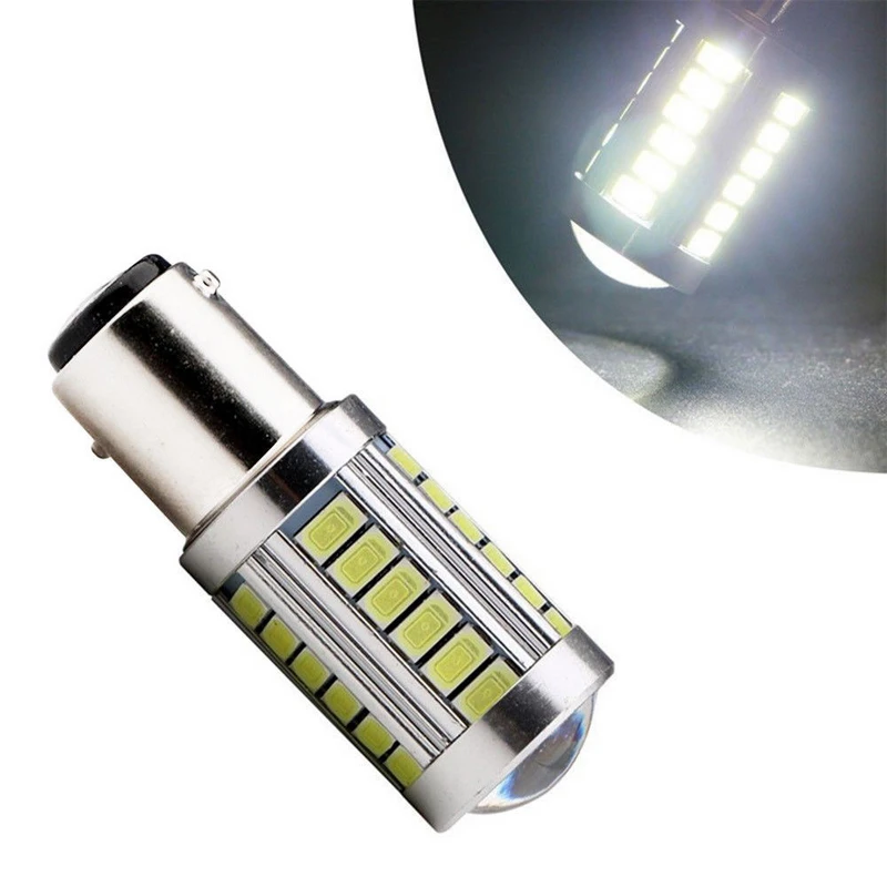 2pcs DC12V 1157 5630 33LED Brake Stop Reverse Backup Turn Signal Light Bulb Universal Lamp White For Auto SUV Truck